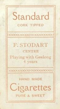 1906-07 Sniders & Abrahams Australian Footballers Victorian League Players (Series C) #NNO Frank Stodart Back